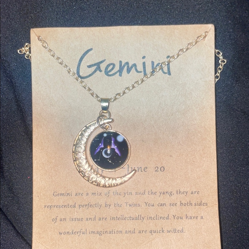 Gold Celestial Crescent Moon Necklace